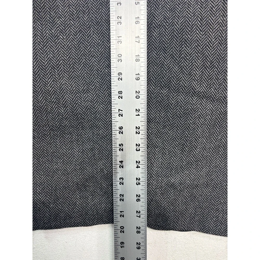 Claiborne 38R Gray Black Herringbone Tweed Blazer Jacket Sport Suit Coat Wool